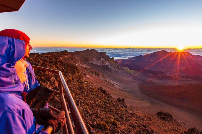Sunrise at Haleakala Crater in Maui