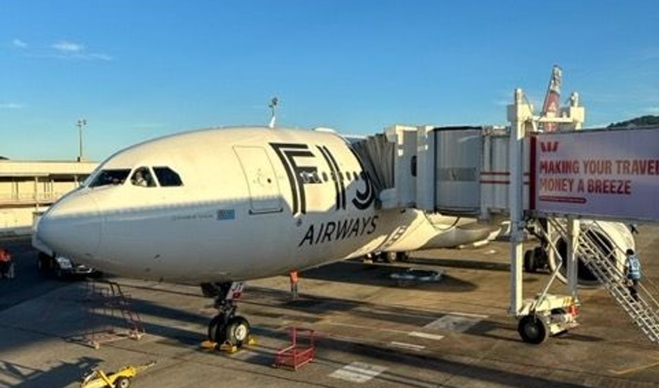 Le vol inaugural Vancouver-Fiji à son arrivée à Nadi