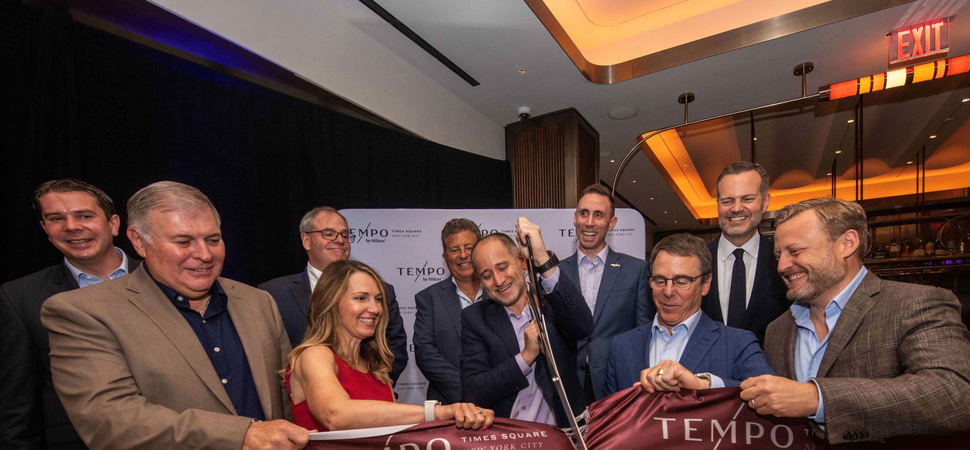 Image: The opening of Tempo by Hilton Times Square, the first hotel from Hilton’s new stylish and contemporary lifestyle brand (Photo Credit: Hilton)