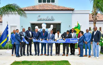 Dignitaries commemorate the opening of Sandals first Dutch Caribbean property.