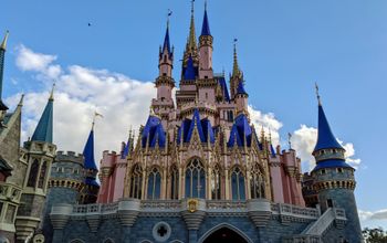 Back of Cinderella's Castle at Walt Disney World