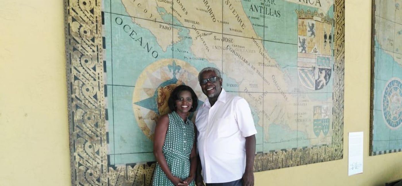 Image: PHOTO: Kim Haas, host and Executive Producer, with author Quince Duncan, Afro-Latino Travels with Kim Haas ((photo via Afro-Latino Travels with Kim Haas))