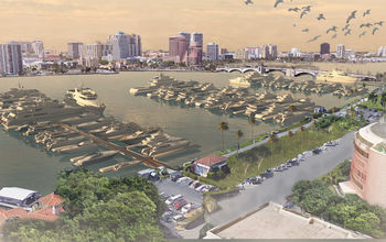 A rendering of the renovated Palm Beach marina