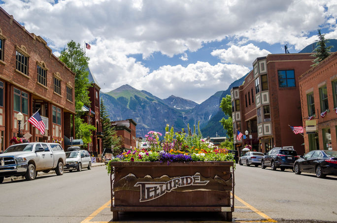 The quaint town of Telluride, Colorado in spring. The quaint town of Telluride, Colorado in spring.