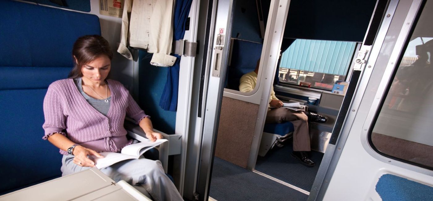 Image: PHOTO: A private Roomette on board Amtrak. (photo via Amtrak Vacations)