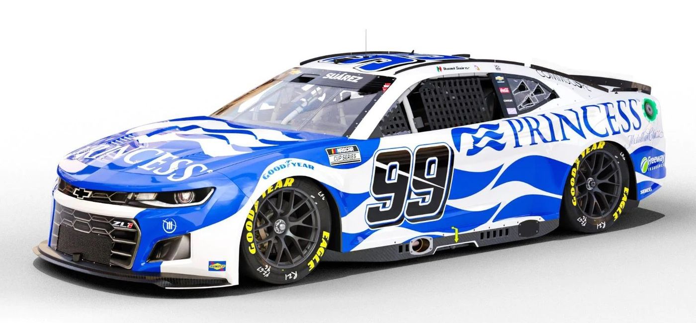 Image: Princess Cruises’ sponsored No. 99 Chevrolet. (photo via Princess Cruises Media)