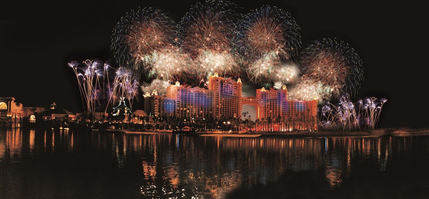 Image: Fireworks at Atlantis, Paradise Island. (photo via Atlantis Paradise Island)