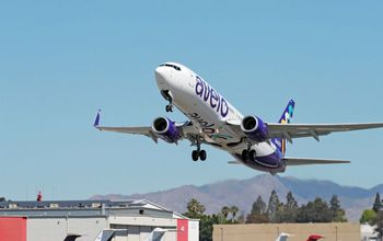 Avelo Airlines plane takes off from Hollywood Burbank Airport