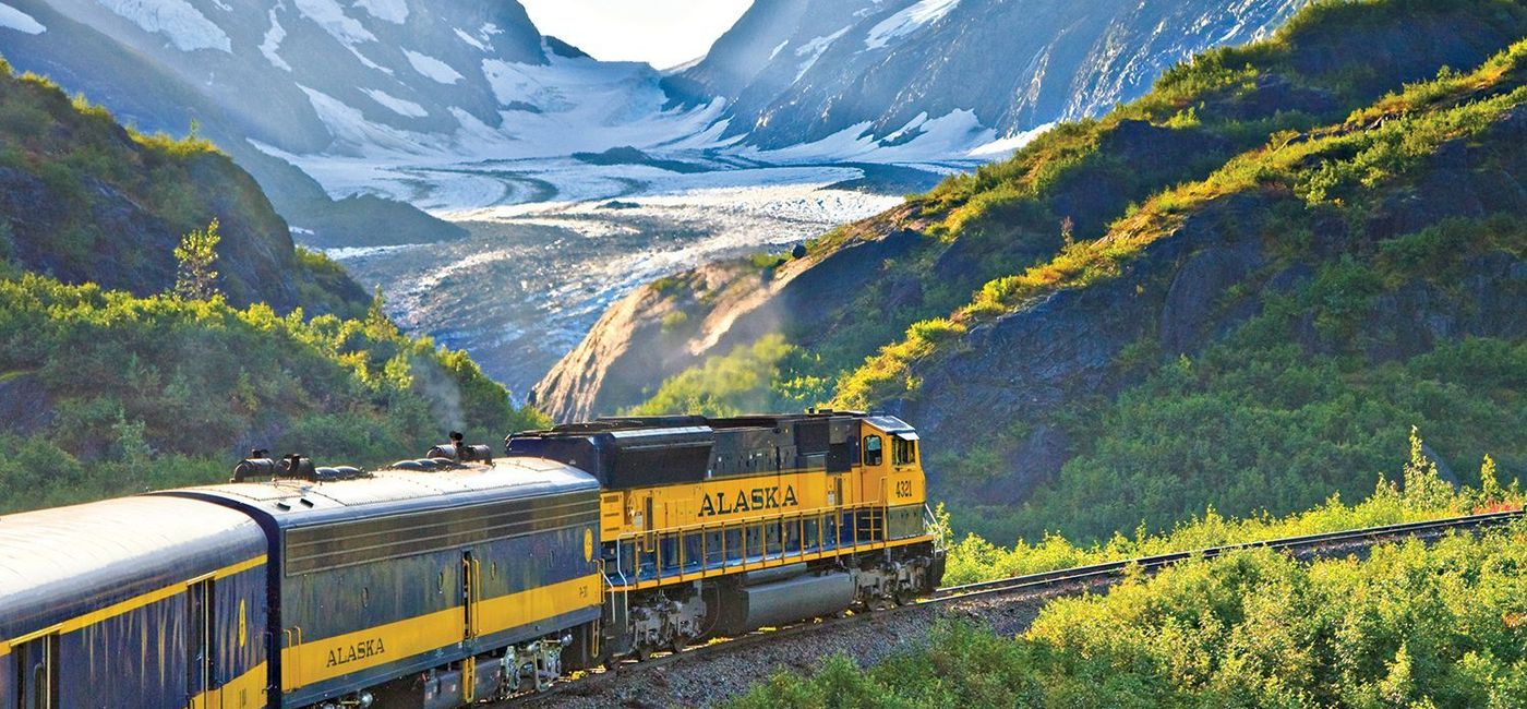 Image: Glacier Discovery Train. (photo via Alaska Railroad)