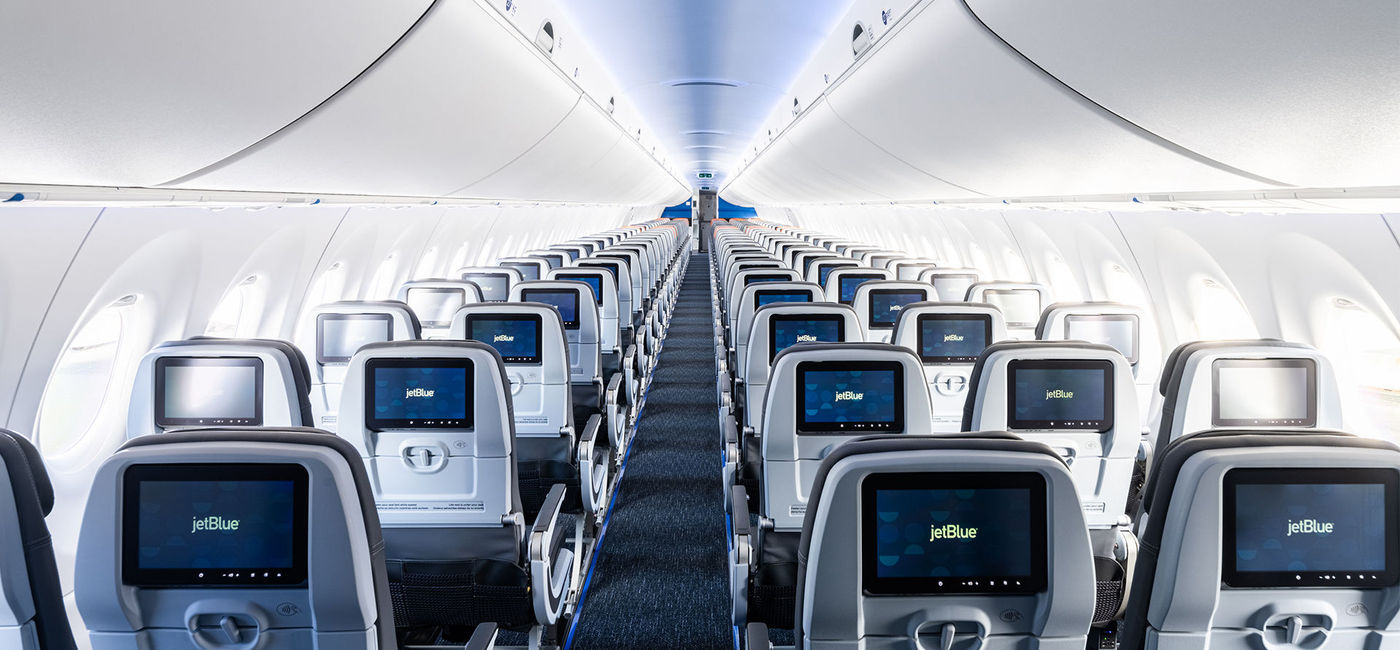 Image: JetBlue's new Airbus A220-300 (photo courtesy JetBlue)