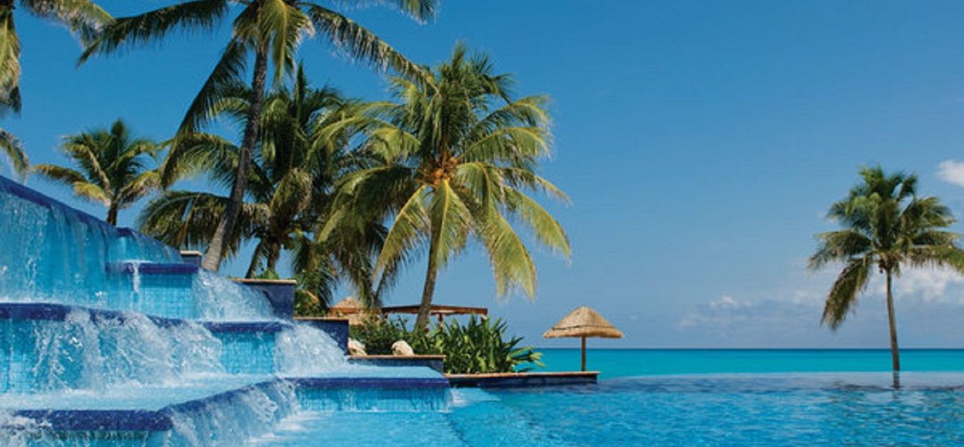 Image: Pool Cascade at Grand Fiesta Americana Cancun. (photo via La Coleccion Resorts by Fiesta Americana)