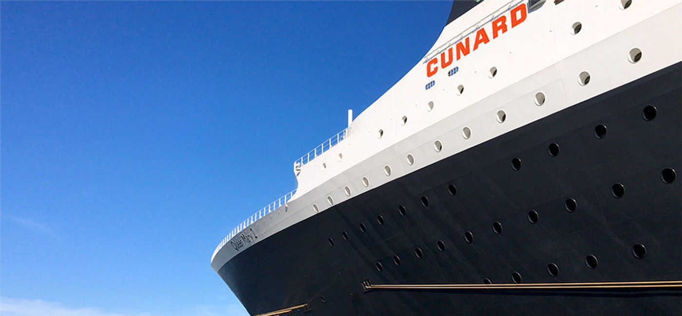 Image: PHOTO: Bow of Cunard's Queen Mary 2. (photo by Jason Leppert)