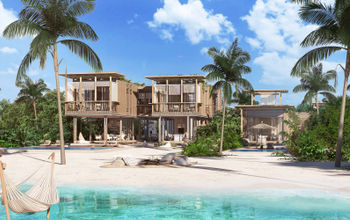 Rendering of a residence at the Six Senses Belize resort.