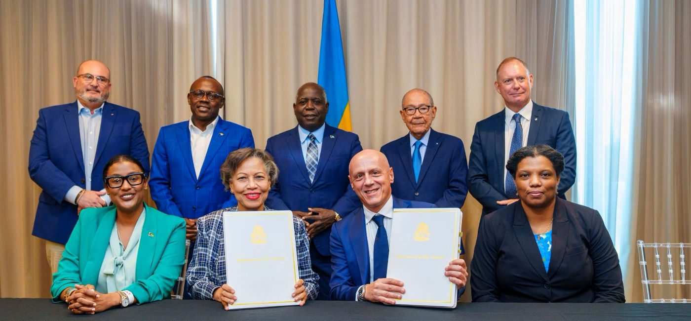 Image: MSC Cruises and Bahamian government officials, including the Prime Minister, agree on the new development plan. (Photo Credit: MSC Cruises)