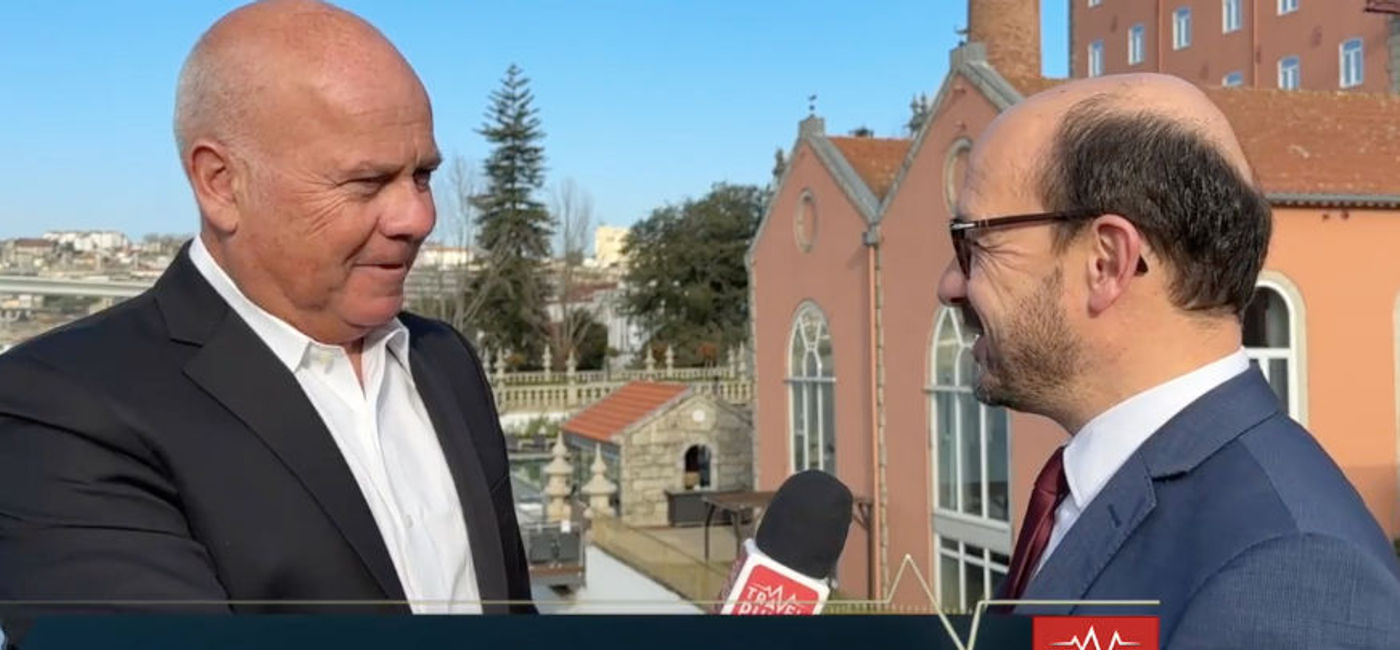 Image: John Kirk with Nuno Fazenda, Secretary of State, Portugal (TravelPulse Canada)