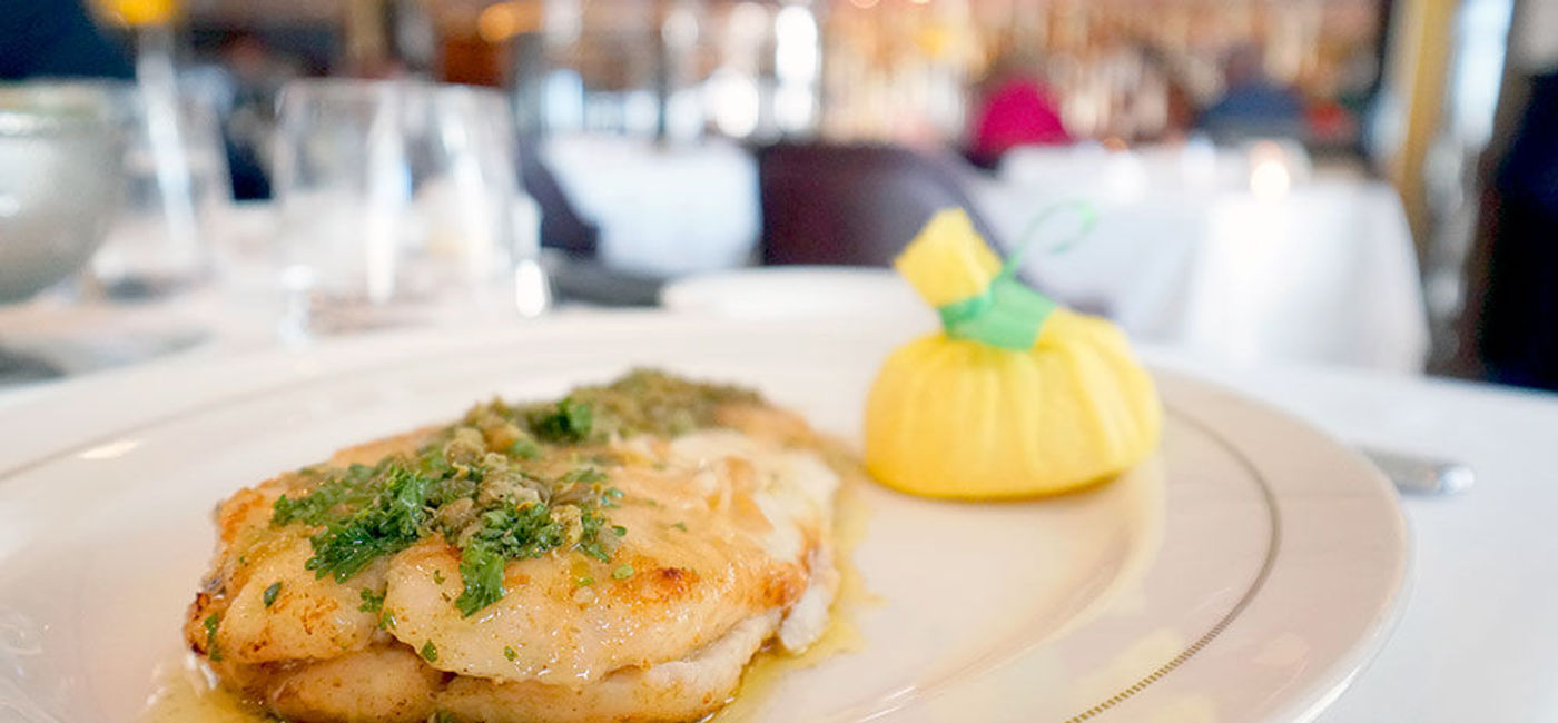 Image: PHOTO: Dover Sole Meuniere from The Grill by Thomas Keller on Seabourn Encore. (photo by Jason Leppert)
