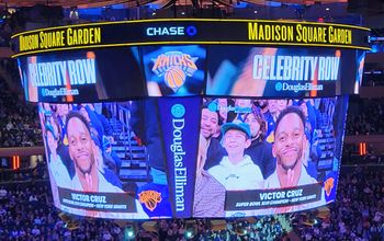 New York Giant great Victor Cruz at Madison Square Garden