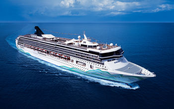 Aerial rendering of the renovated Norwegian Spirit