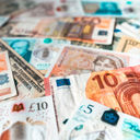 Mixed bills of different global currencies.