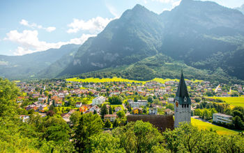 The village of Balzers in Lichtenstein.