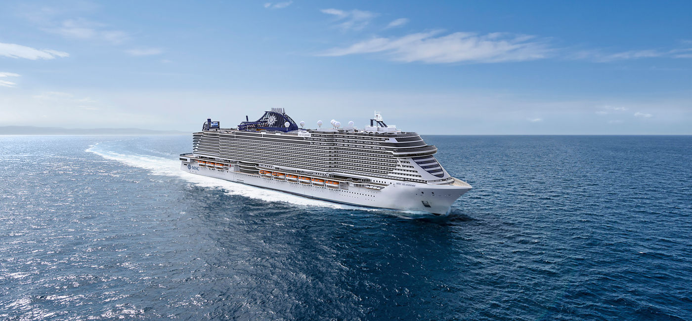 Image: The 5,600-passenger, 169,400-gross-ton MSC Seashore. (Photo via MSC Cruises)