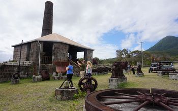 Sugar mill ruins in Nevis, Caribbean