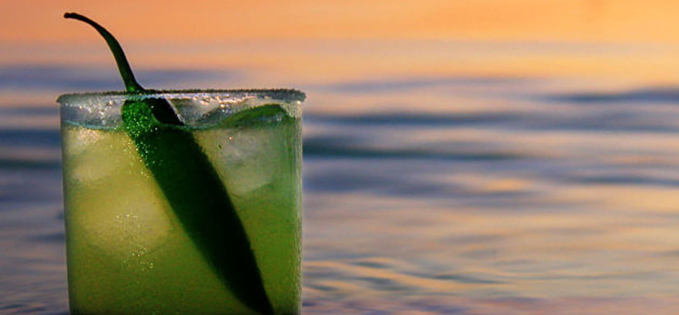 Image: PHOTO: A margarita and a sunset at Grand Solmar Land’s End Resort & Spa. (photo courtesy of Grand Solmar Land’s End Resort & Spa)