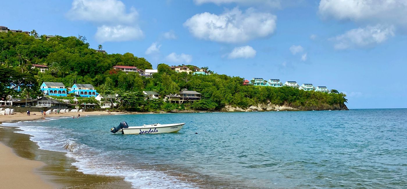 Image: The beach at Sandals Regency La Toc. (photo by Chelsea Davis) (chelsea davis)