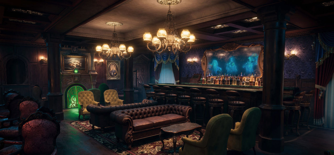 Image: A rendering of the Disney Treasure's Haunted Mansion Parlor. (Photo Credit: Disney Cruise Line)