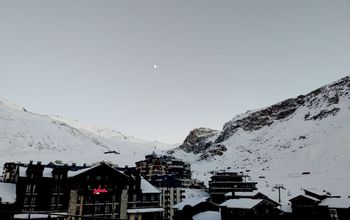 A view of Tignes from a Club Med Tignes guestroom.