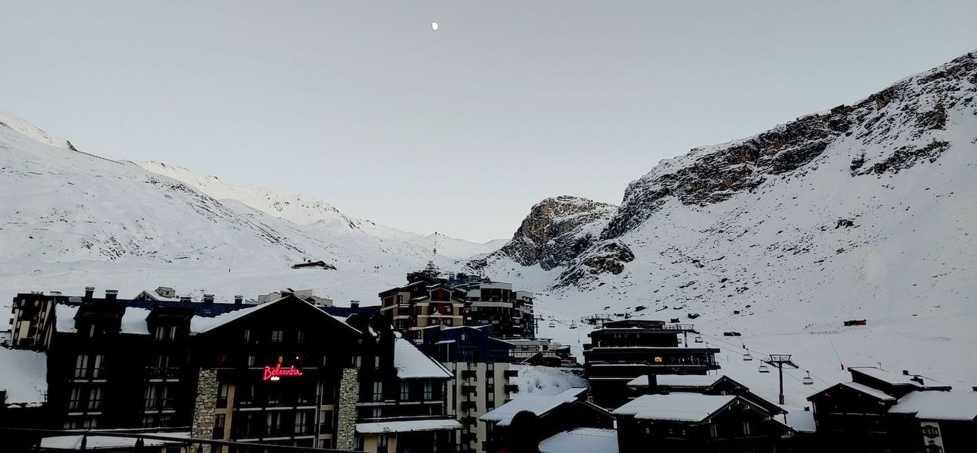 Image: A view of Tignes from a Club Med Tignes guestroom. (photo via Claudette Covey)
