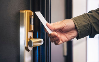Hotel key card.