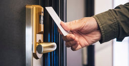 Hotel key card.