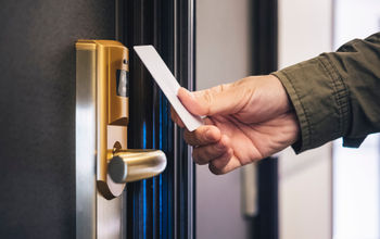 Hotel key card.