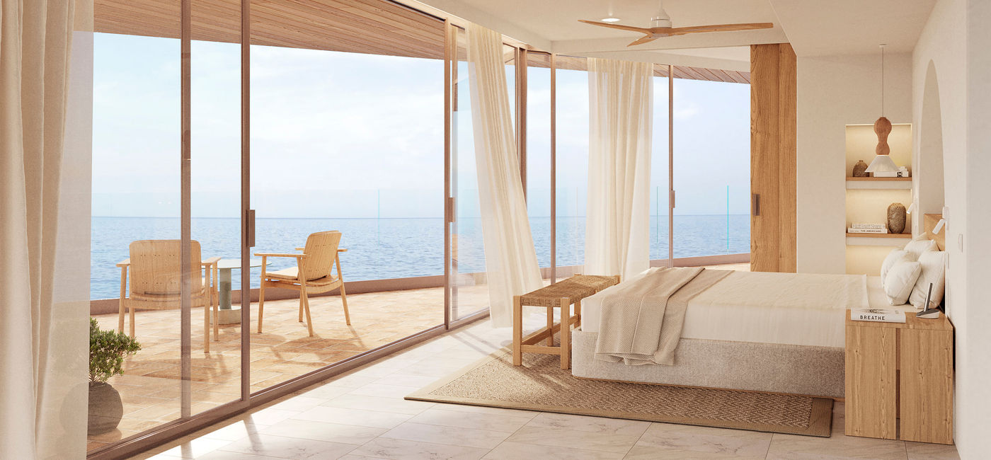 Image: A master suite inside the Villa Le Blanc by Gran Meliá, the group's most sustainable resort. (photo via Meliá Hotels International) ((photo via Meliá Hotels International))