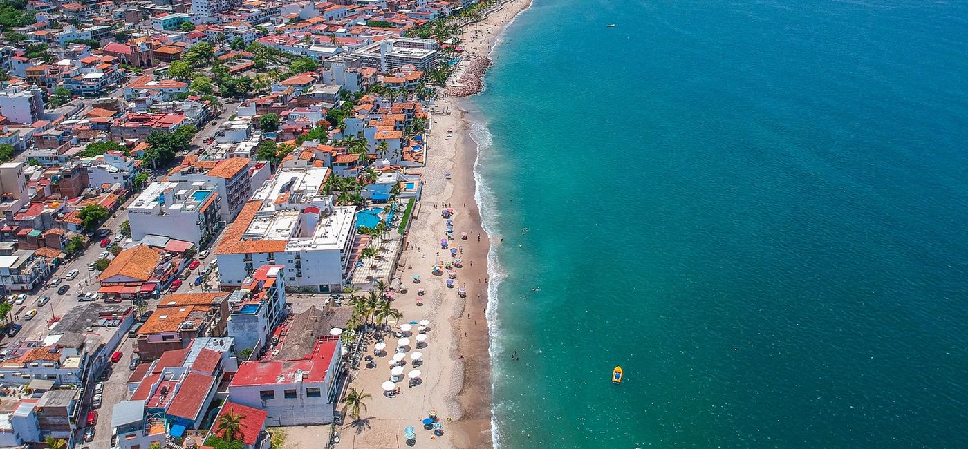 Image: Aerial view of Puerto Vallara. (photo via Puerto Vallarta Tourism Board)