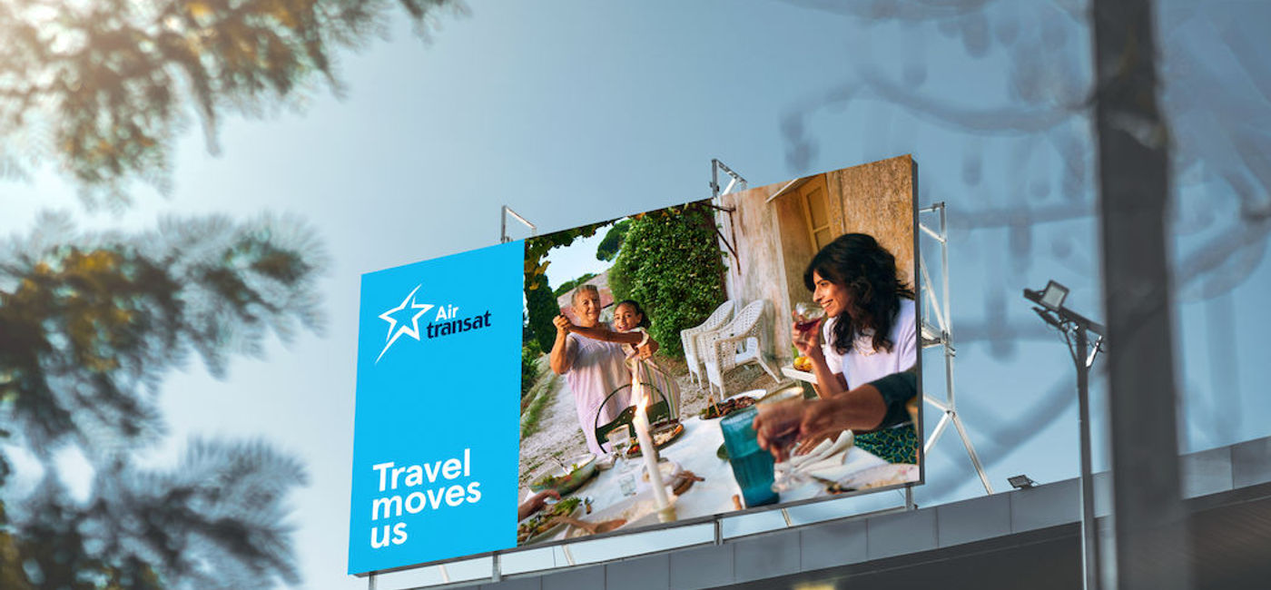 Image: A billboard featuring Air Transat's new campaign. (Air Transat)