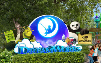 Rendering of DreamWorks Animations Land.