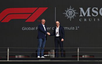 Stefano Domenicali, President & CEO of Formula 1, and Pierfrancesco Vago, MSC Cruises’ Executive Chairman.