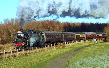 Santa's Polar Express train at Kinniel, Boness