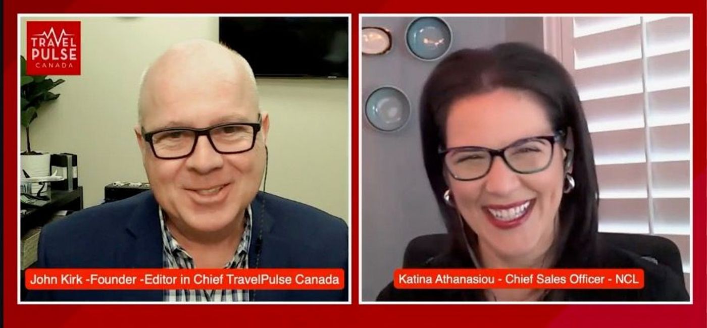 Image: John Kirk and Katina Athanasiou (Photo: TravelPulse Canada)