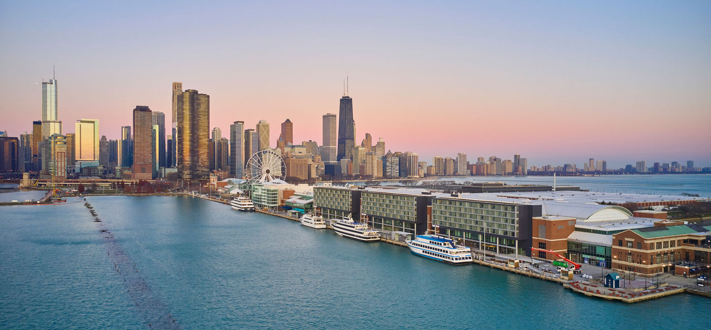 Image: Exterior of Sable at Navy Pier, a Curio Collection by Hilton Hotel (photo via Hilton) ((photo via Hilton Media License))