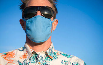Cruise passenger wearing a face mask