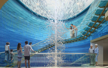 Staircase connecting the Currents and Shores zones of Carnival Jubilee