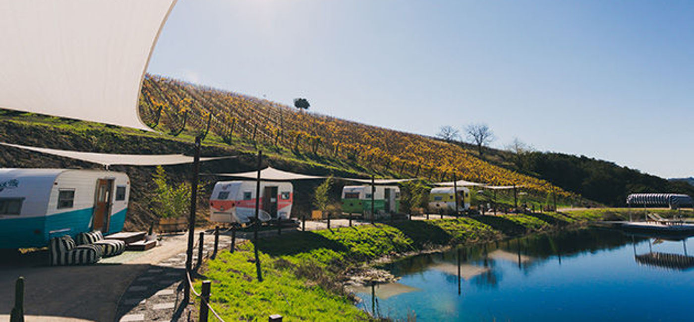 Image: PHOTO: Alta Colina Trailer Pond camping. (photo courtesy of Alta Colina Vineyard & Winery)