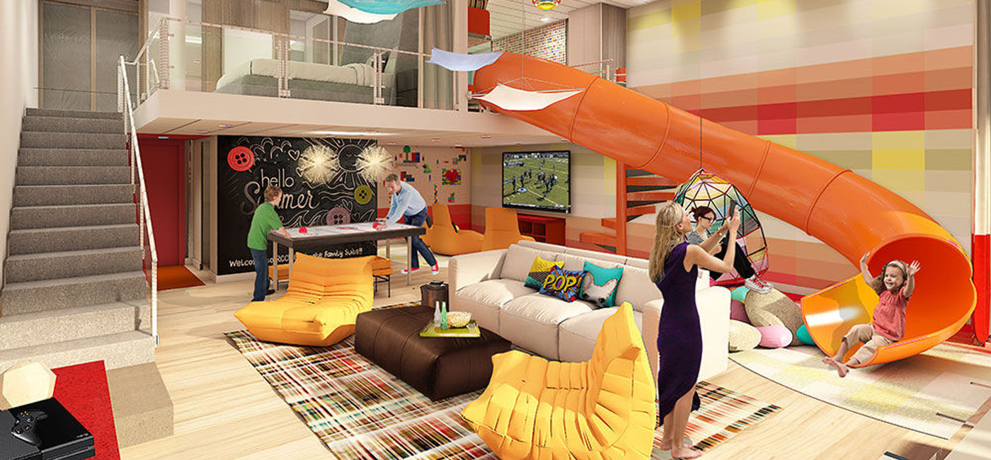 Image: PHOTO: The singular Ultimate Family Suite on Royal Caribbean International's Symphony of the Seas. (photo courtesy of Royal Caribbean International)