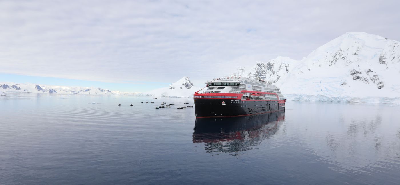 Image: Roald Amundsen in Antarctica. (photo via Hurtigruten)