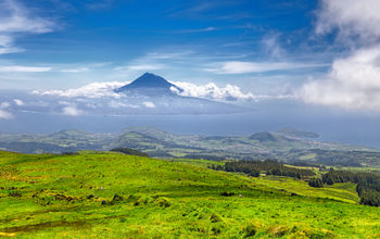 Island Pico with Volcano Mount Pico.