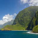 Molokai, Sea cliffs, Hawaii