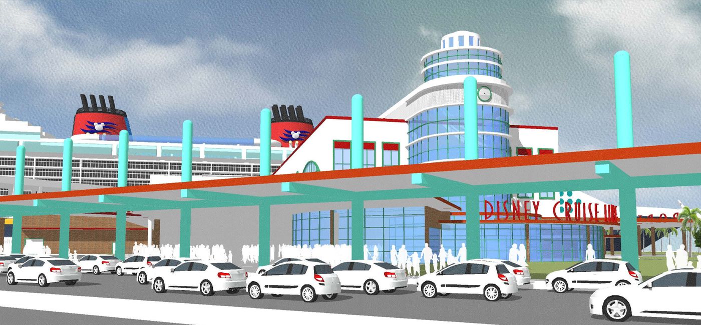 Image: PHOTO: Rendering of upgraded Disney Cruise Terminal 8 at Port Canaveral. (photo courtesy of Canaveral Port Authority)